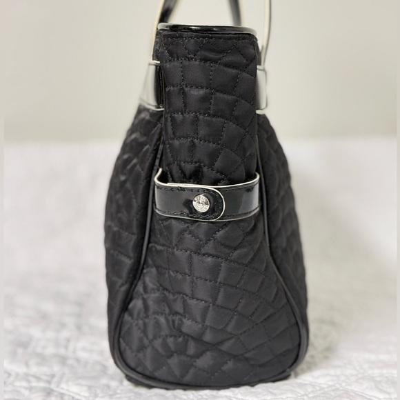 🖤 Vera Bradley Mon Cheri Black Quilted Tote Bag - Discontinued - Picture 3 of 14